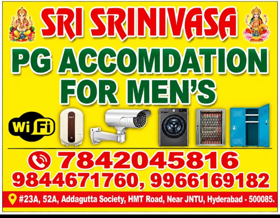 Sri Srinivasa Luxury mens PG (Old) PG accommodation in K.V.Rangareddy