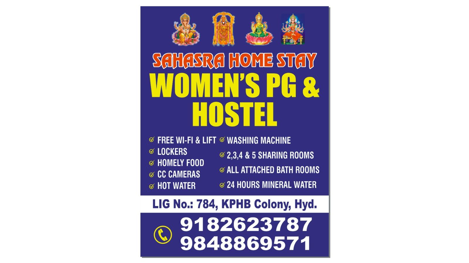 Sahasra home stay women's pg - Girls PG in Hyderabad