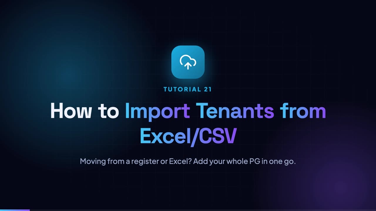How to Import Tenants from Excel / CSV