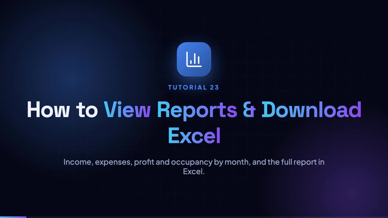 How to View Reports & Download Excel